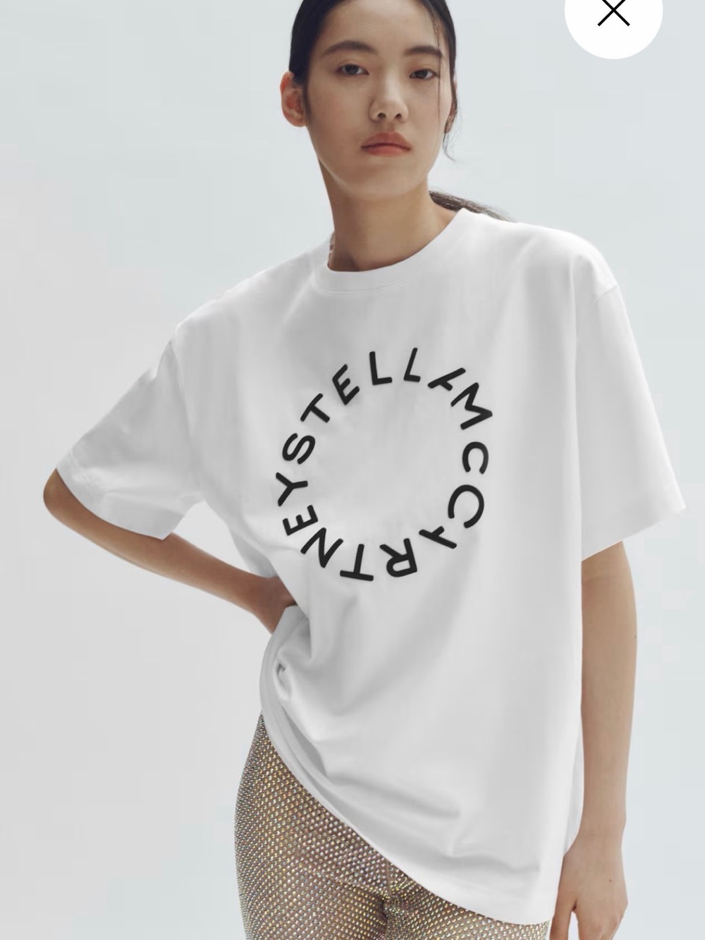 Stella McCartney HM White Logo Tee Size M